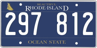 RI license plate 297812