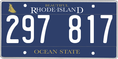 RI license plate 297817