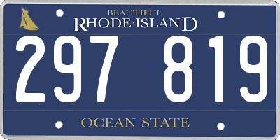 RI license plate 297819