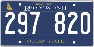 RI license plate 297820