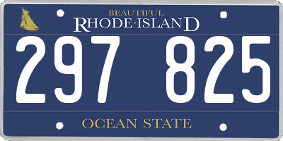 RI license plate 297825