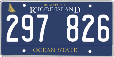 RI license plate 297826