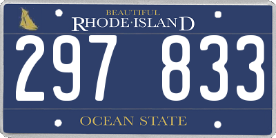RI license plate 297833