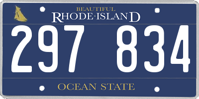 RI license plate 297834