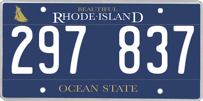 RI license plate 297837
