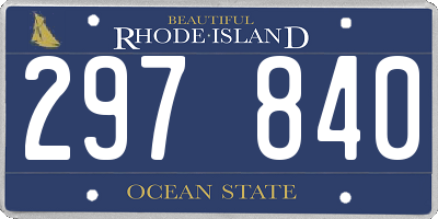 RI license plate 297840