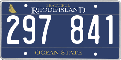 RI license plate 297841