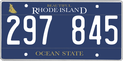 RI license plate 297845