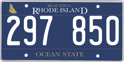 RI license plate 297850