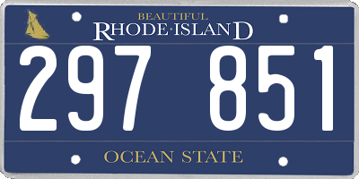 RI license plate 297851