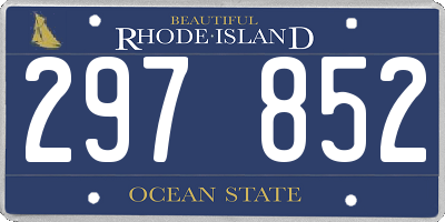 RI license plate 297852