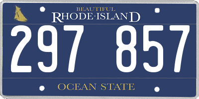 RI license plate 297857