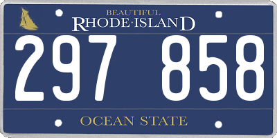 RI license plate 297858