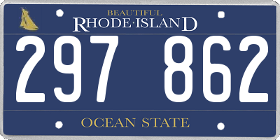 RI license plate 297862