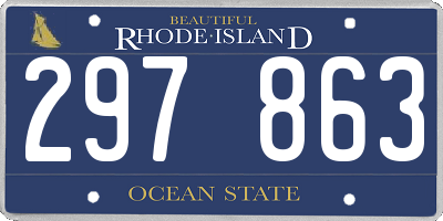 RI license plate 297863