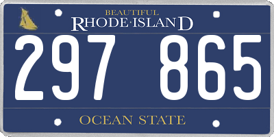 RI license plate 297865