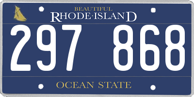 RI license plate 297868