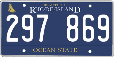 RI license plate 297869
