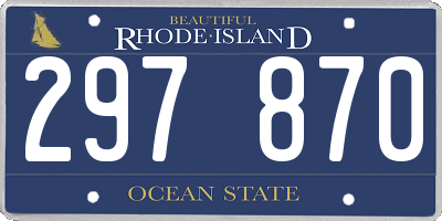 RI license plate 297870