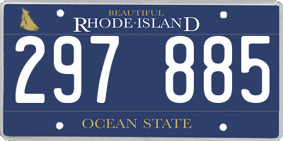 RI license plate 297885