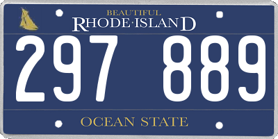 RI license plate 297889