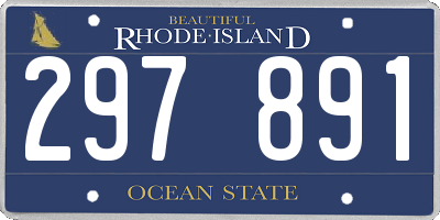 RI license plate 297891