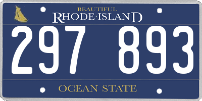RI license plate 297893
