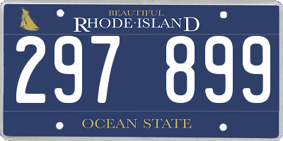 RI license plate 297899