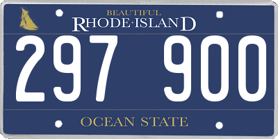 RI license plate 297900