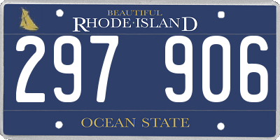 RI license plate 297906