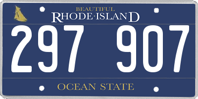 RI license plate 297907
