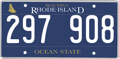 RI license plate 297908