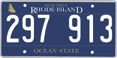 RI license plate 297913