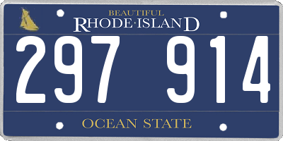 RI license plate 297914