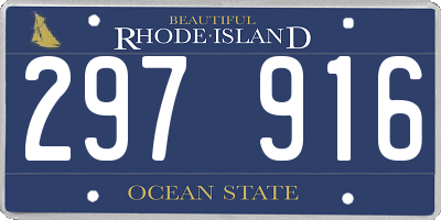 RI license plate 297916