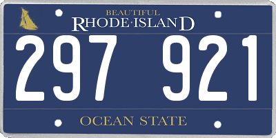 RI license plate 297921
