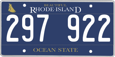 RI license plate 297922