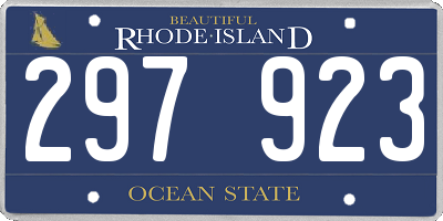 RI license plate 297923