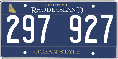 RI license plate 297927