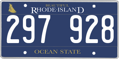 RI license plate 297928