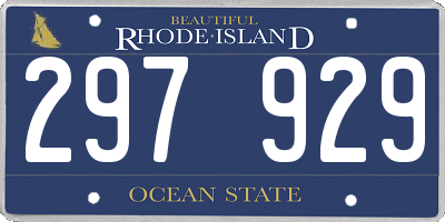 RI license plate 297929