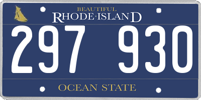 RI license plate 297930