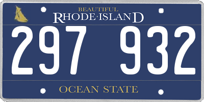 RI license plate 297932