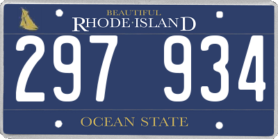 RI license plate 297934