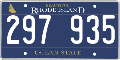 RI license plate 297935