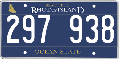 RI license plate 297938