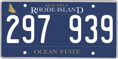 RI license plate 297939