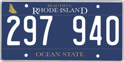 RI license plate 297940