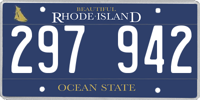 RI license plate 297942