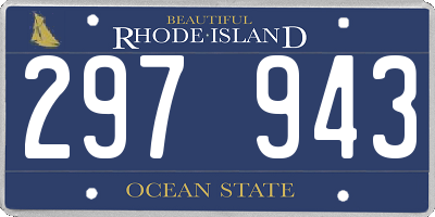 RI license plate 297943